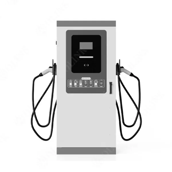 Dual-gun charging station mounted on wall